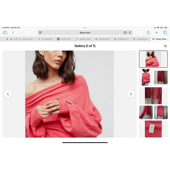 Free People Skyline Thermal XS Retails $168 Coral - Picture 8 of 8